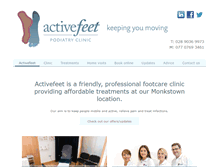 Tablet Screenshot of activefeetpodiatry.co.uk